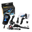 2pcs Bicycle Light Set Cycling Safety LED Warning Horn with Stopwatch