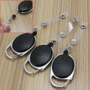 New 3 Pcs Carabiner Retractable Reel Badge Clip Lanyard ID Card Holder YQJ