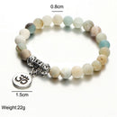 Fashion Beaded Bracelets Mysterious Pendant Natural Stone Men Women Bangles
