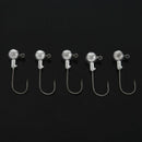 5Pcs Hooks Metal Lead Head Jig Fishing Lures Heads Solid Parts 3.5G
