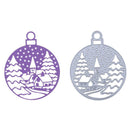 Snow House Circle DIY Metal Stencil Embroidery Craft Cutting Die Card Decor Gift