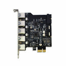 PCI-E Expansion Card for Desktop PC 5 Ports USB 3.0 HUB Adapter Extender A