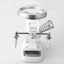 3X 4.5X Welding Magnifying Glass LED Loupe Magnifier Alligator Clip Holder