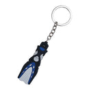 2x Mini Dive Fins Flippers Key Chain Holder Key Ring Keychain Blue+Red