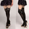 Women Sexy Cute Black Tattoo Long Socks Sheer Cartoon Cat Pantyhose Stockings Kw