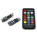 Multi-Color RGB 168 194 T10 LED Bulb w/RF Remote Control Fit Car Parking Lights