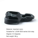 Cycling Black Road Bike Pedal Cleats Anti-slip Compatible Float Set For LOOK KEO