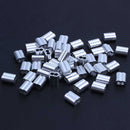 50-pack Aluminum Crimping Loop Sleeve for 4mm Diameter Wire Rope and Cable E9G6