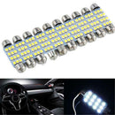 10X 41mm Festoon LED 3528 12SMD Light Bulb White Car Interior Dome Map Door Lamp