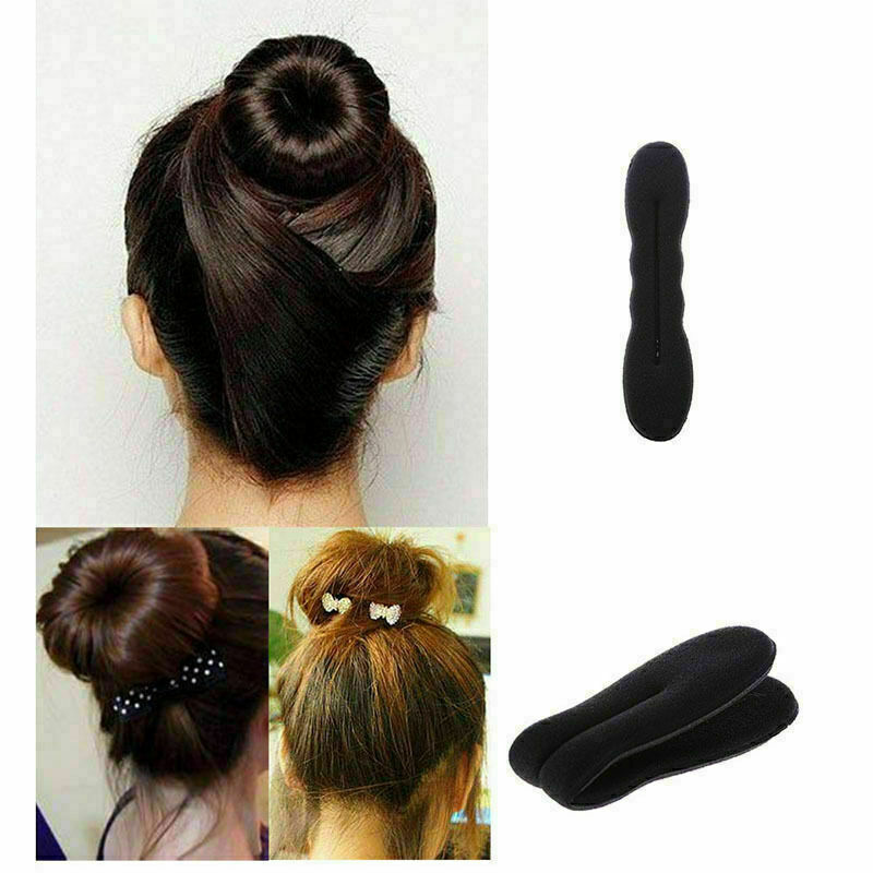 3 Pcs Set Hair Fast Bun Magic Foam Sponge Hair Tool Bun Maker T Plate M4Q1 O4S9
