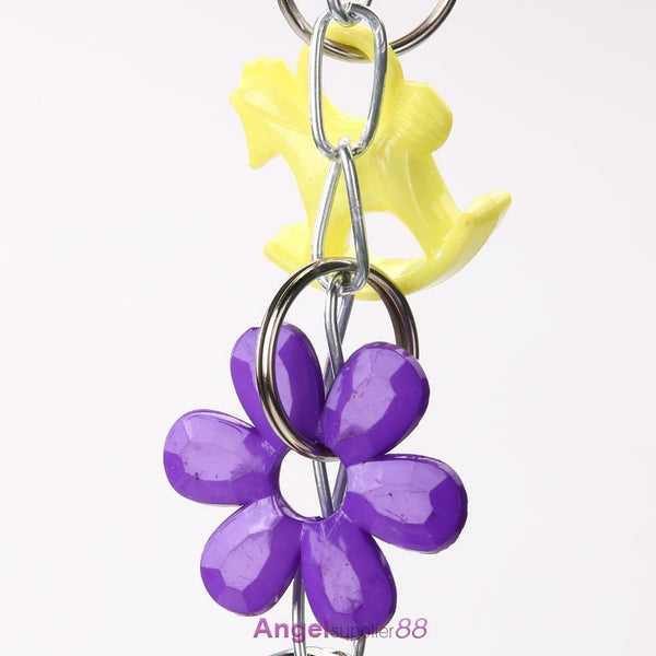 Acrylic Bird Cage Parrot Macaw Cage Chew Bell Toys Swing Scratcher Cockatie