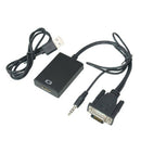 VGA Male to HDMI Female Converter Adapter Cable With Audio Output for PC laptoME