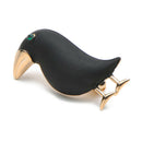 Crow Brooch Black Paint Bird Enamel Brooches Men Women Suits Dress Hat Coll F7A8