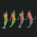 4pcs Soft Silicone Simulation Noctilucent Prawn Shrimp Fishing Lure Tackle-Hooks