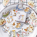 45Pcs/Set Cute Cat Stickers Ablum Diary Decoration DIY Scrapbooking Stickers