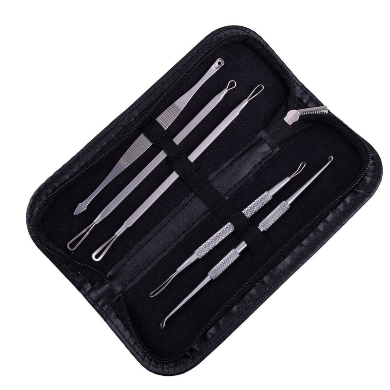 5pcs Blackhead Acne Comedone Pimple Blemish Remover Extractor Needles Clean Kit