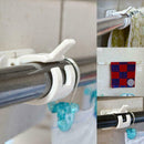 2Pcs Self Adhesive Hooks Curtain Rod Bracket Pole Drapery Cur Holders Hooks A4B8