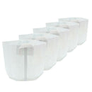 5x Nonwovens Plant Grow Bags Smart Pots Container White, 5 Gallon