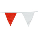 12 Flags White Red Cotton Flag Banner Pennant Wedding/Birthday Party Decor