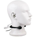 Throat Mic Miniphone Covert Acoustic Tube Earpiece Headset with Finger PTT CF7F5