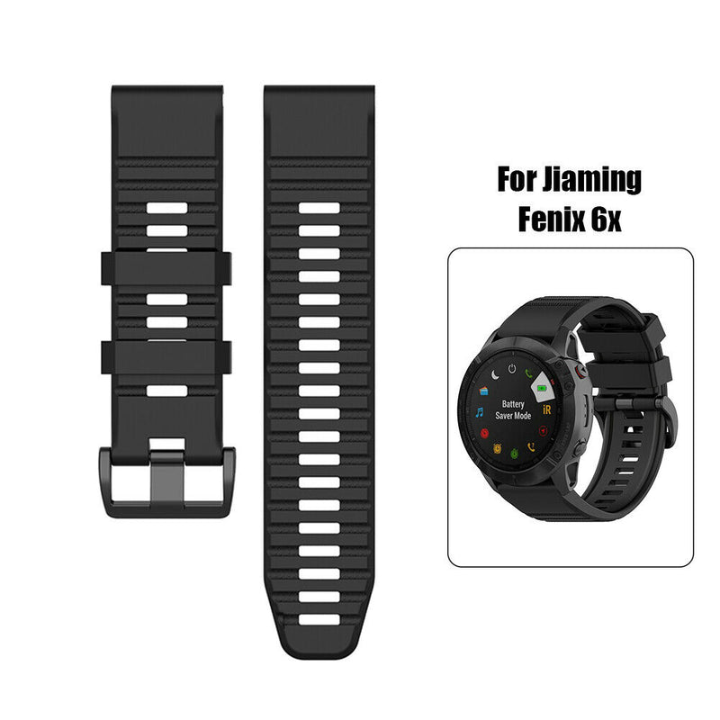 Silicone Band for Garmin Fenix 6X 6X Pro 5X 5X Plus 3 HR 26mm Watch Accessories