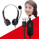For PC Laptop Office Call Center USB Headset Conference Business With Microphone