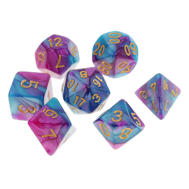 42PCS Mixed 7-die Dice fit  DND RPG Party Games Supplies