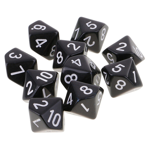 10pcs 10 Sided Dice D10 Polyhedral Dice for  DND RPG MTG