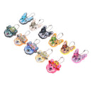 5pcs Mixed Puppy Pug Dog Key Cover Cap Keychain Key Ring Key Case Unisex Gift TE