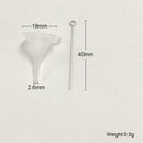 2 Piece Mini Funnel Plastic Metal Small Funnels for Cremation Jewelry Fill Kit