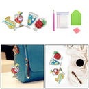 4pcs 5D DIY Full Drill Special Shaped Diamond Painting Key Ring Keychains Gift