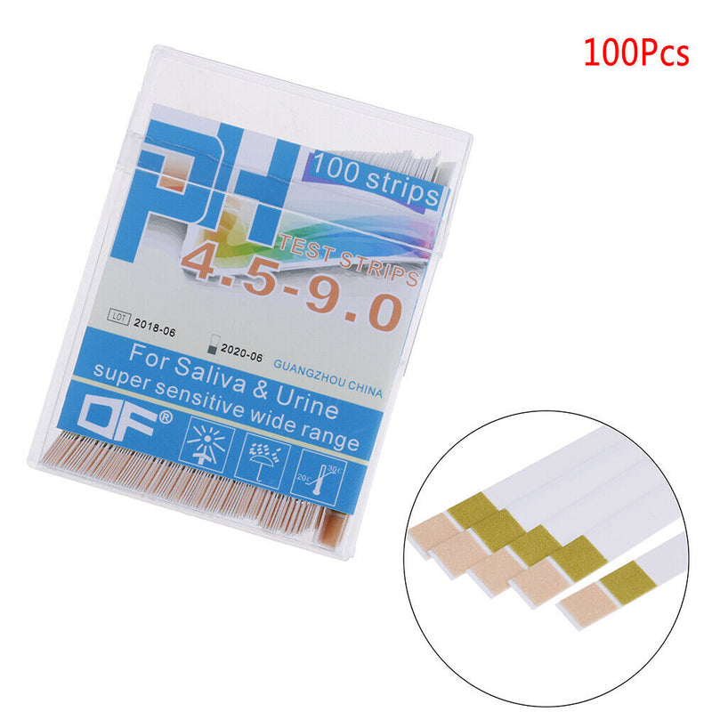 100 PH indicator test strips 4.5-9 paper litmus tester laboratory urine & sal Ew