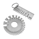 2pcs Portable With Key Ring Welding Wire Thickness Gauge Stainless Steel Sheet