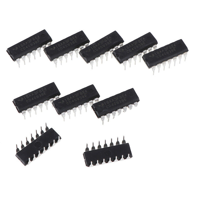 10 pcs CD4093BE inline DIP-14 Schmitt trigger chipB Ew