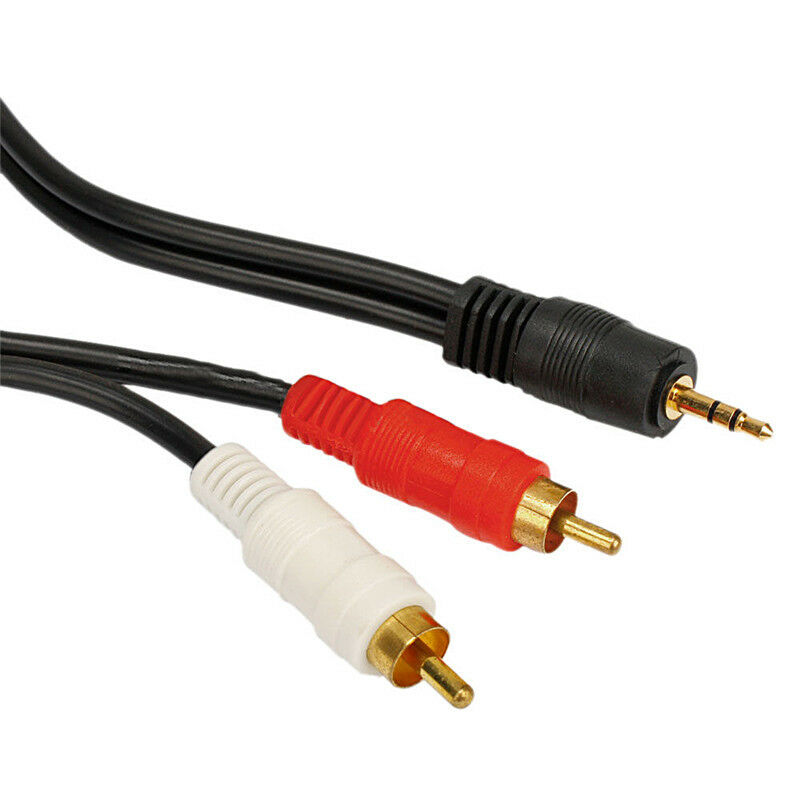 High Quality Computer 1/8  3.5Mm Male Mini Plug To 2-Rca Stereo Audio Cable  RES