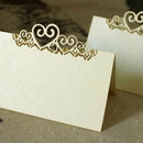 25 Wedding Table Place Cards Heart Name Number Place Cards , white