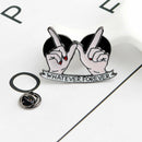 Cartoon Gesture Love Heart Brooch Enamel Badge for Friends Jewelry Gifts A