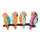 FourParrot Animal Sequins Patches For Clothing Iron On Embroidered AppliqueOZ