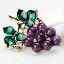 Purple Enamel Grape Brooch Pin Banquet Weddings Party Brooch Gifts Women W FT