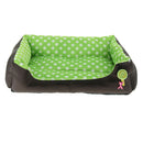 Pet Sofa Shape Dot Print Bed For Cats or Small Medium Dogs Green