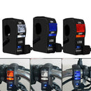 DC 12V Motorcycle Handlebar Headlight Spotlight Switch Button With USB C NAT
