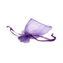 5X(10 Pack Beautiful Dark Purple Organza Gift and Favour Bags 7Cm x 9Cm M9Z5)