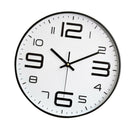 Wall Clock Silent Non-Ticking Battery Operated 12'' Round Wall Clock White