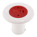 Marine Boat Deck Fuel Water Fill / Gas Filler Keyless Cap 1.5"-White Plastic