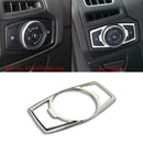 Fit For FORD FOCUS 12- Chrom Fog Head Light Lamp Switch Button Cover Trim Bezel