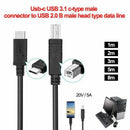 USB-C USB 3.1 Type C Male to USB2.0 USB B Male Data Cable for Laptop Printe