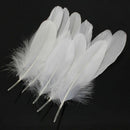50pcs White Beautiful Large Goose Feathers 6-8 inches /15cm to 20cm High Quality