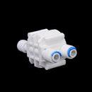 4 Way 1/4 Port Auto Shut Off Valve For RO Reverse Osmosis Water Filter System TE