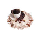 4Pcs/set Floral Placemat Beige Embroidered Lace Doilie Table Mat Newest Useful