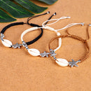Women'S Natural Shell Bead Bracelet Starfish Turtle Charm Bracelet Handmade